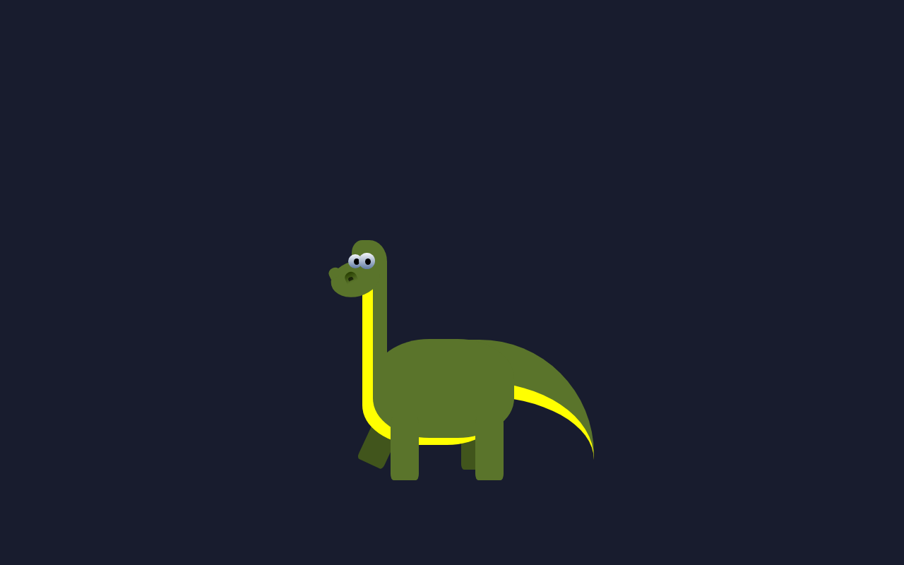 Cute Dino Using Pure CSS 